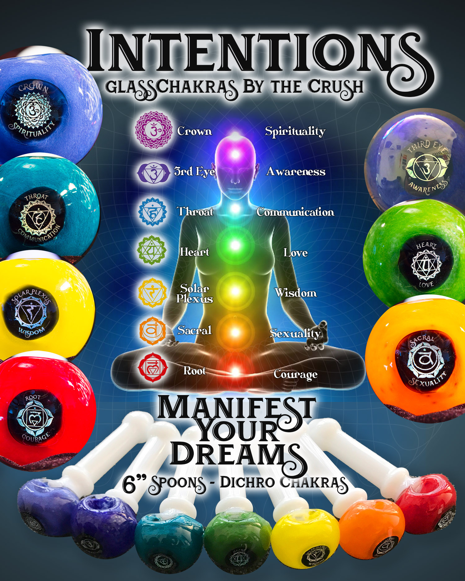 Crush Glass Announces New Product Line of ColorMatched Chakra Hand