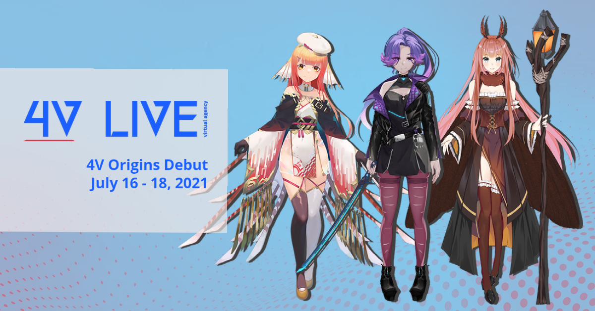 4v Live S Us Based Vtuber Group 4v Origins Debut Schedule Announced Newswire