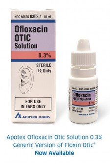 Apotex Ofloxacin Otic Solution 0.3% Generic Version of Floxin Otic® Now