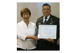 Commander Jimenez received a certificate of recognition