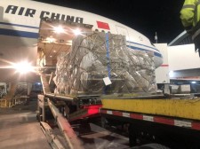 Supplies Being Loaded Onto Plane