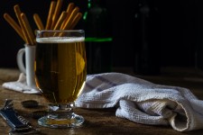 Cider on a bar table