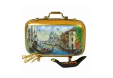 Venice Travel Suitcase with Gondola Limoges box at LimogesCollector.com