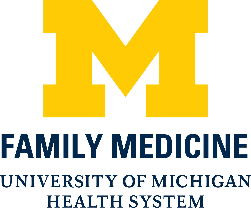 Mi Health. University of Michigan Chemistry. Michigan language ACANTMAN logo.