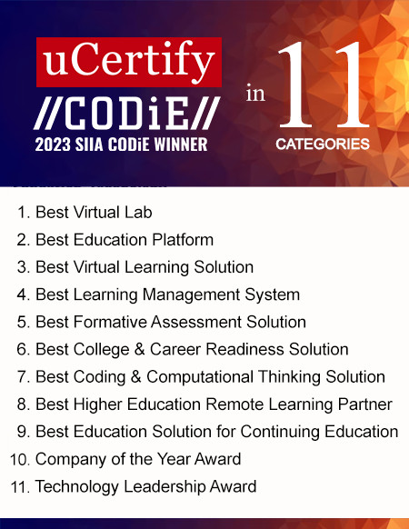 uCertify Named as 11x Winner in SIIA CODiE Awards 2023