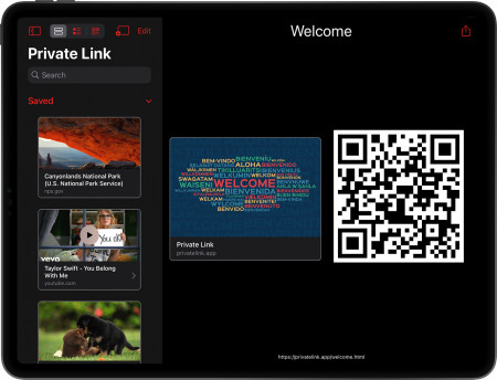 Private Link QR makes sharing links privately quick and easy