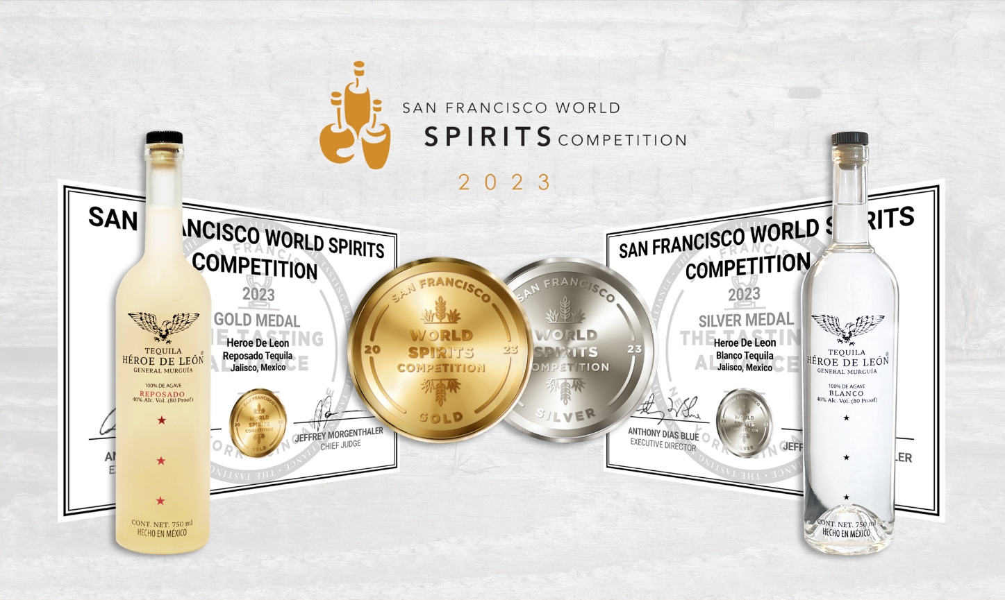 Héroe de León Tequila Wins Gold and Silver Medals at the 2023 San