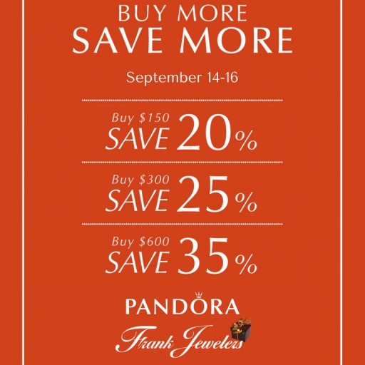 Freeport-Based Frank Jewelers Announce Pandora Buy More Save More Event