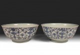 19th c. Chinese Blue and White Porcelain Bowls