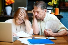 Senior Couple Looking at Finances