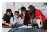 Anthony Fok with his students during a discussion