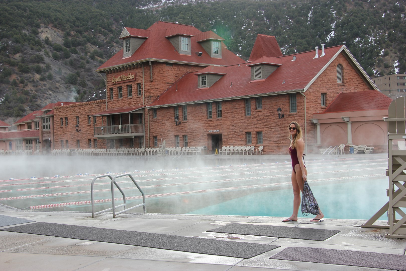 Olympic Swimmer Models at Glenwood Hot Springs Newsroom for Glenwood