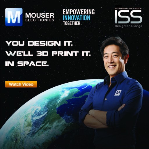 Watch Now: Exclusive Footage of Mouser Electronics' ISS Design Challenge Winning Device Being 3D-Printed in Space