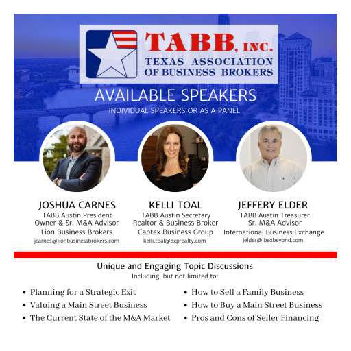 Texas Association of Business Brokers | Austin Chapter Launches Educational Speaker Program