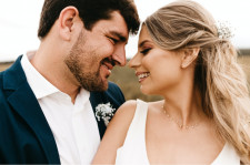 A Couple on their Wedding Day