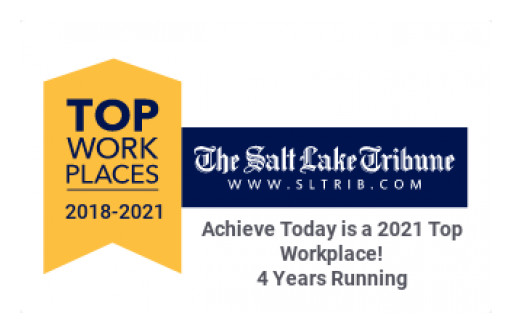 Salt Lake Tribune Names Achieve Today a Winner of the Utah Top Workplaces 2021 Award