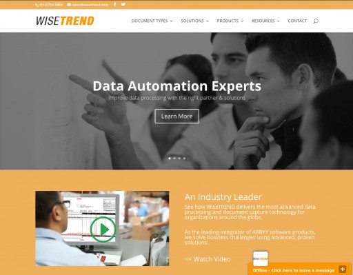 WiseTREND OCR & Data Capture, Inc. Launches Redesigned Website to Debut New Industry Solutions