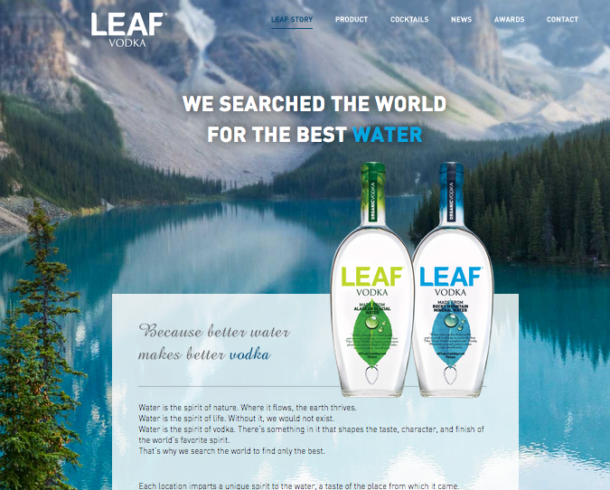 LEAF Vodka Launches New site Newswire