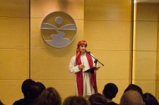 Afghan poet Haydar Shah in a performance in honor of World Interfaith Harmony Week 