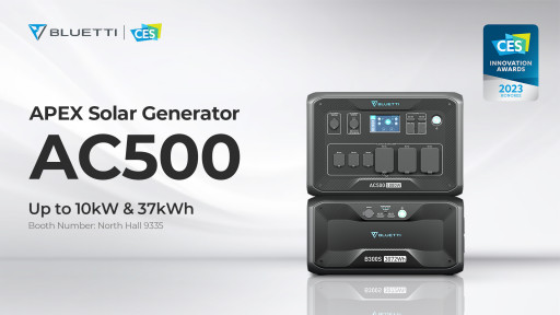 BLUETTI AC500 Solar Generator Honored With CES 2023 Innovation Award