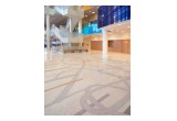 The terrazzo floor in the grand lobby of the new George S. and Dolores DorÉ Eccles Theater in Salt Lake City