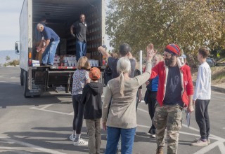 Loading trucks with meals
