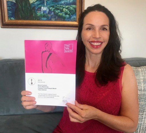 EMMY Winner Tasia Valenza Captures Telly Award for #FreedomFund Campaign Spot