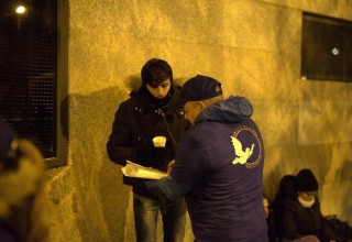 Volunteers interviewed refugees on the situations they have been running into and informed them of services available to them and their families.