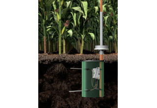 EarthScout Soil Cub with Two Soil Sensors In Burial Tube with 12' Antenna