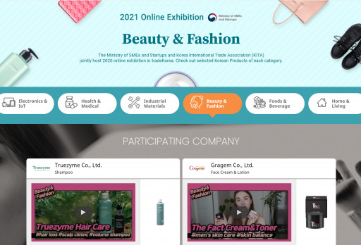 Extraordinary Korean Products Presented at Tradekorea Homepage - Beauty & Fashion