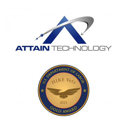 Attain Technology Receives the 2021 Gold HIRE Vets Medallion Award