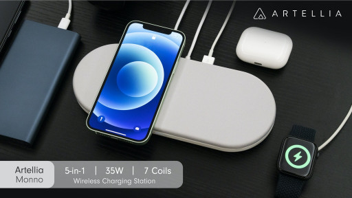 Artellia Announces Launch of Monno - The First 35W Wireless Charger That Charges 5 Devices Simultaneously