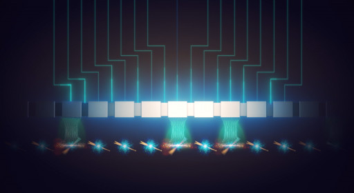 Multiple qubits being controlled by the new technique