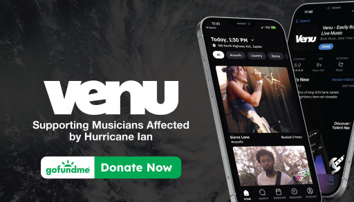 Live Music Startup, Venu, Supports Musicians Impacted by Hurricane Ian
