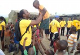 The Scientology Volunteer Ministers group of Burundi, at a displacement camp in northern Bujumbura