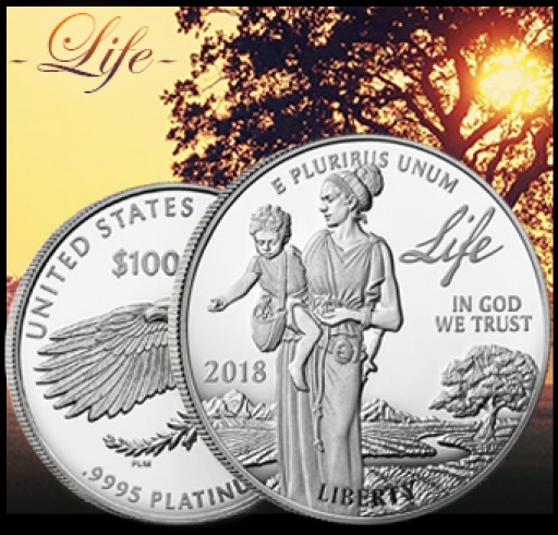 Preamble to the Declaration of Independence: 2018 Proof Platinum American Eagle - Life