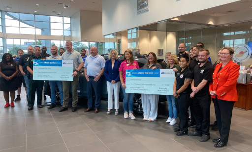 Step One Automotive Group Presents $22,000 to Subaru Share the Love Event Hometown Charities, OCSO Sheriff’s Star Charity and Healing Hoof Steps