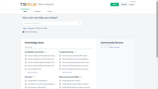 TSplus Invests in a Brand New Support Portal
