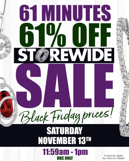 Huntington Fine Jewelers 61% Off for 61 Minutes Sale