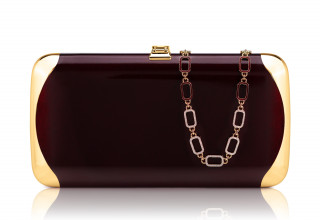 Malbec Bag with Yellow Gold, Enamel and Diamond Chain