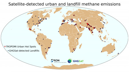 GHGSat and SRON Detected Methane Emissions