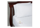White Microfiber Bed Sheets Set On Bed View